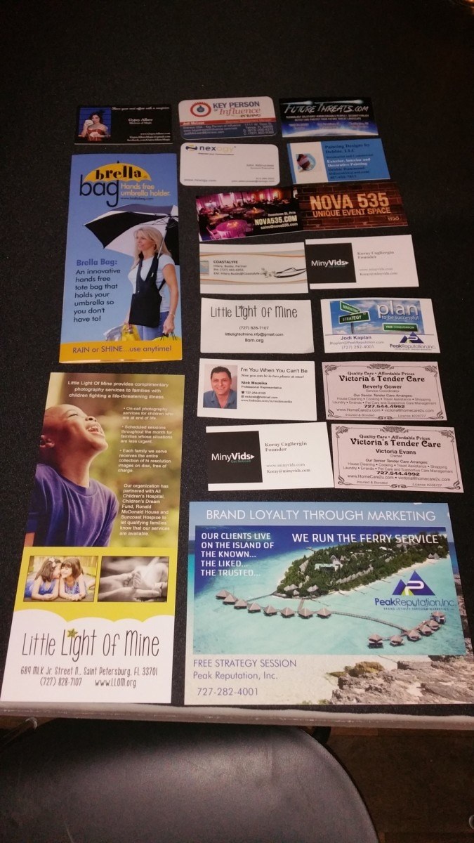 Business cards at ESC June 18 2015