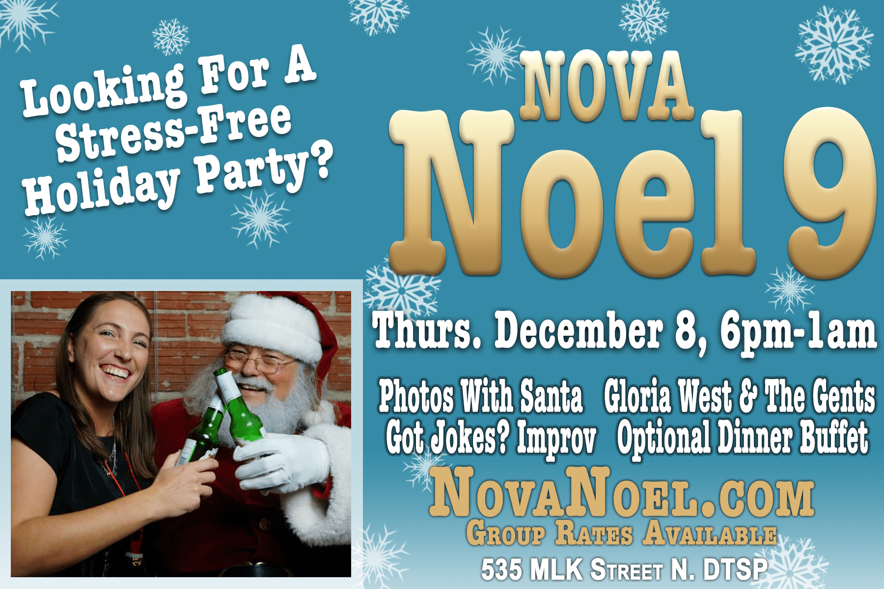 NOVA NOEL 9 on Thursday December 8, 2016 at downtown St. Pete historic venue NOVA 535