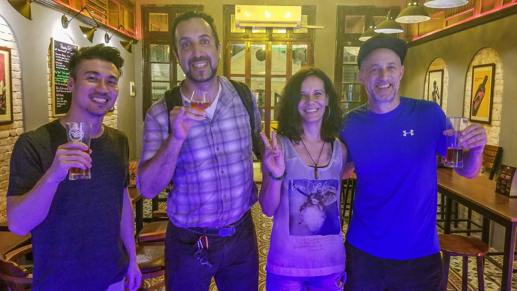 Globetrotting Entrepreneur and ESC Founder Michael Scott Novilla and the Entrepreneur Social Club enjoys Scientists Sushi and Splits in Hanoi Vietnam.